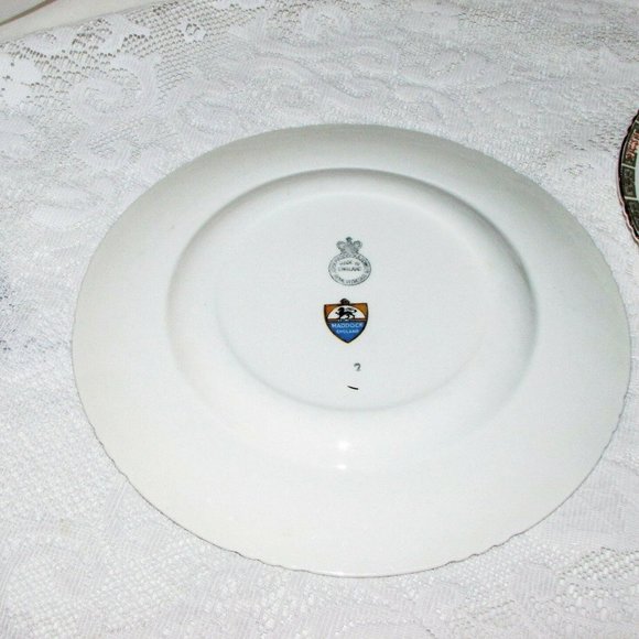 Vintage Dinner & Salad Plates John Maddock England 2 Pcs. Retro Floral  Dishes - Picture 5 of 7